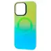 Чехол накладка WAVE Colors MagSafe iPhone 15 Зелено-синяя
