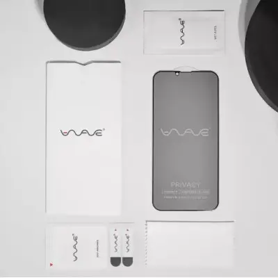 Защитное стекло Wave Privacy 5D iPhone 15 Pro Max Чёрное