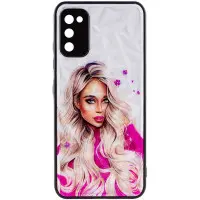 Чехол накладка Prisma Ladies Samsung A037 (A03s) Розовая