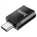 Перехідник адаптер OTG UA17 USB Male to Type-C Female Чорний