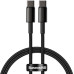 Кабель дата Baseus Tungsten Type-C to Type-C 2м 100W Чорний Кабель дата Baseus Tungsten Type-C to Type-C 2м 100W Чорний