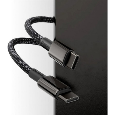 Кабель дата Baseus Tungsten Type-C to Type-C 2м 100W Чорний Кабель дата Baseus Tungsten Type-C to Type-C 2м 100W Чорний