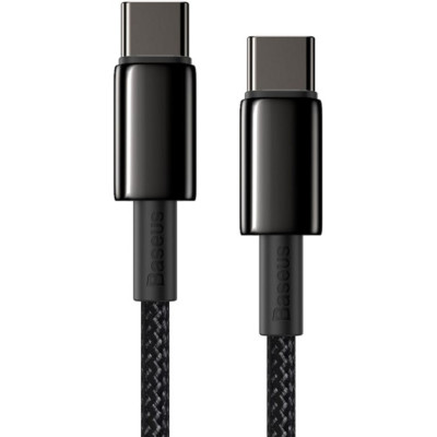 Кабель дата Baseus Tungsten Type-C to Type-C 2м 100W Чорний Кабель дата Baseus Tungsten Type-C to Type-C 2м 100W Чорний