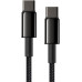 Кабель дата Baseus Tungsten Type-C to Type-C 2м 100W Чорний Кабель дата Baseus Tungsten Type-C to Type-C 2м 100W Чорний
