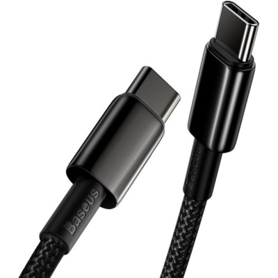 Кабель дата Baseus Tungsten Type-C to Type-C 2м 100W Чорний Кабель дата Baseus Tungsten Type-C to Type-C 2м 100W Чорний