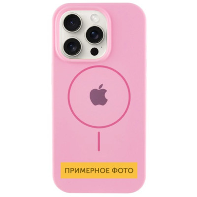 Чехол накладка HC MagSafe (AA) iPhone 15 Розовая /Light Pink