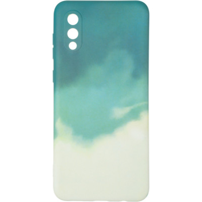 Чехол накладка Watercolor Samsung A022 (A02) Зеленая