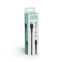 Кабель дата Colorway USB Type A - Type-C 1м Черный (PVC + led)