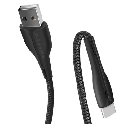 Кабель дата Colorway USB Type A - Type-C 1м Чорний (PVC + led)