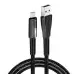 Кабель дата Colorway USB Type A - Type-C 1м Чорний (zinc alloy + led)