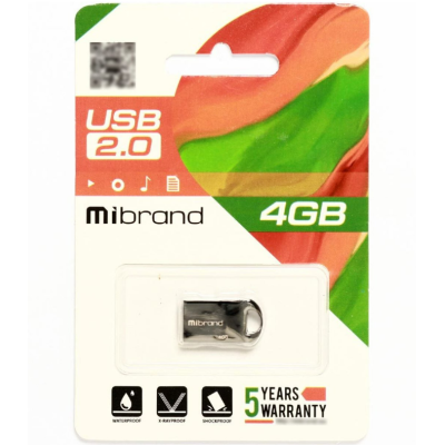 Флеш пам\'ять USB 4Gb Mibrand Hawk USB 2.0 Black, Чорний