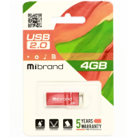 Флеш пам\'ять USB 4Gb Mibrand Chameleon USB 2.0 Червона