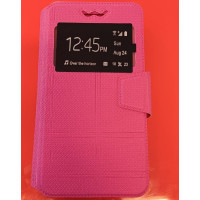 Чохол-книжка Універсальна Carbon 5.2-5.5" Рожева