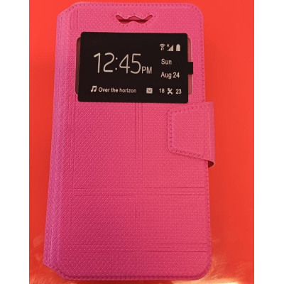 Чохол-книжка Універсальна Carbon 5.2-5.5" Рожева
