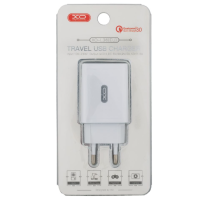Мережевий зарядний пристрій XO L36 Q.C 3.0 3A 1USB Білий