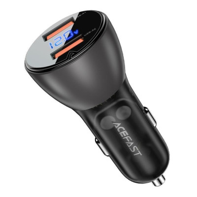 Автомобільний зарядний пристрій Acefast B7 2USB 45W Black, Чорний
