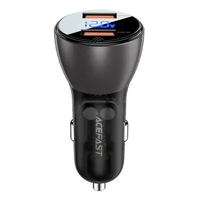 Автомобильное зарядное устройство Acefast B7 2USB 45W Black, Черный