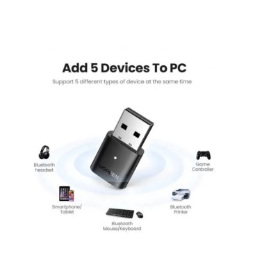 Bluetooth адаптер USB BT Adapter Ugreen CM390 Black, Чорний Bluetooth адаптер USB BT Adapter Ugreen CM390 Black, Чорний