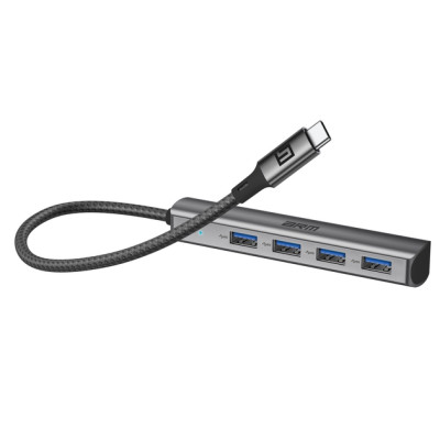 USB хаб ArmorStandart Type-C to 4USB, чотири порти  Grey USB хаб ArmorStandart Type-C to 4USB, чотири порти  Grey