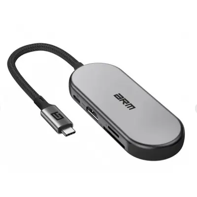 Перехідник-розгалужувач USB Хаб ArmorStandart Type-C to HDMI+LAN+PD+2USB+TF/SDcard