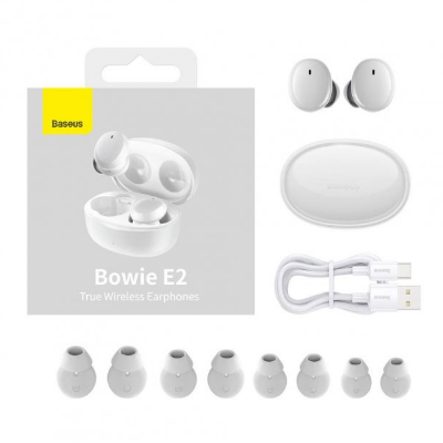 Безпровідні навушники Baseus Bowie E2 TWS White, білий