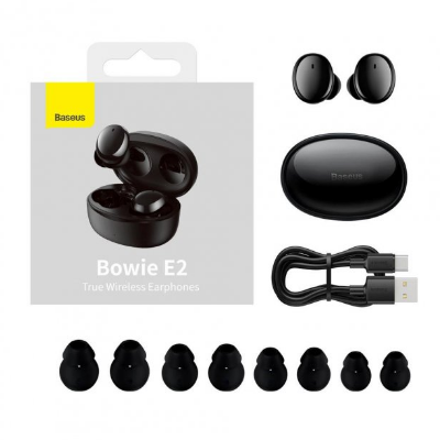 Безпровідні навушники Baseus Bowie E2 TWS Black, чорний
