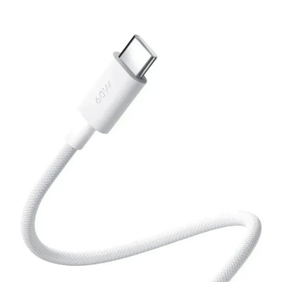 Кабель Xiaomi 3A Braided Type-C to Type-C 1м Білий Кабель Xiaomi 3A Braided Type-C to Type-C 1м Білий