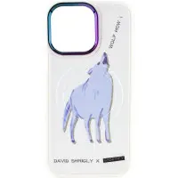 Чехол накладка Funny Pictures MagSafe iPhone 13 Pro Max (Wolf)