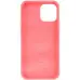 Чехол накладка Leather (AA) MagSafe iPhone 13 Pro Max Малиновая (Crimson)