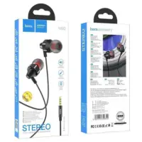 Провідні вакуумні навушники-гарнітура Hoco M90 Black, чорний Провідні вакуумні навушники-гарнітура Hoco M90 Black, чорний