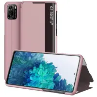 Чехол-книга Smart View Xiaomi Poco F3 /K40/K40 Pro/K40 Pro + Розовая
