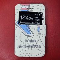 Чохол-книжка Універсальна 5.3" Slide Принт (Силіконова основа) (Уценка)