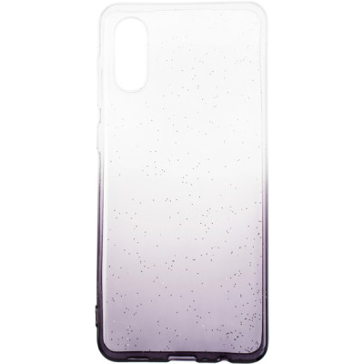 Чехол накладка Glossy Shine Samsung A022 (A02) Черная/Белая
