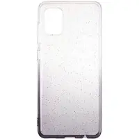 Чехол накладка Glossy Shine Samsung A315 (A31) Черная/Белая