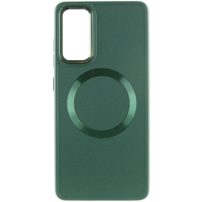 Чехол накладка Bonbon Metal MagSafe Samsung A356 (A35) Зеленая (Army Green)