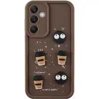 Чехол Накладка Pretty Things Samsung A256 (A25 5G) Коричневая/ Always Happy