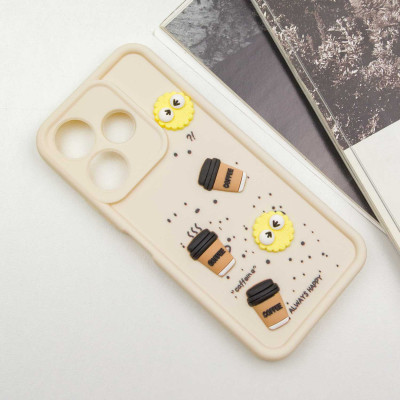 Чехол Накладка Pretty Things Xiaomi Redmi 13 Песочная/ Always Happy