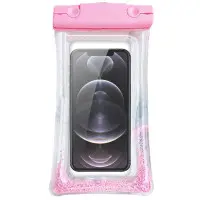 Водонепроницаемый чехол Universal Waterproof 6,5 (Liquid Glitter) Розовый