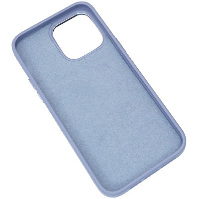 Чехол накладка Bonbon Leather MagSafe iPhone 12/12 Pro Блакитна / Mist Blue