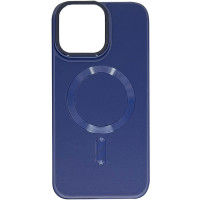 Чехол накладка Bonbon Leather MagSafe iPhone 12/12 Pro Синяя/Navy blue Чехол накладка Bonbon Leather MagSafe iPhone 12/12 Pro Синяя/Navy blue