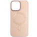 Чехол накладка Bonbon Leather MagSafe iPhone 12/12 Pro Розовая