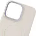 Чехол накладка Bonbon Leather MagSafe iPhone 12/12 Pro Розовая