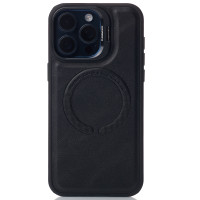 Чехол накладка Leather Camera MagSafe iPhone 14 Pro Чорный Чехол накладка Leather Camera MagSafe iPhone 14 Pro Чорный