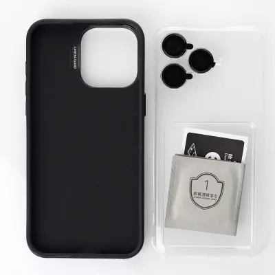 Чехол накладка Leather Camera MagSafe iPhone 14 Pro Чорный
