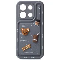 Чехол накладка Pretty Things Xiaomi Redmi Note 13 Pro 4G серая
