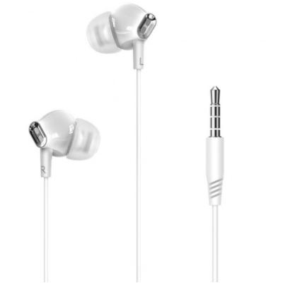 Провідні навушники-вкладиші XO EP58 White, білий
