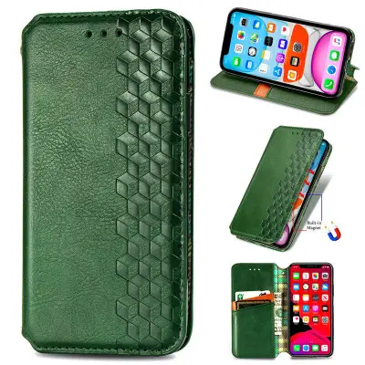 Чехол-книжка Getman Cubic Samsung G990 (S21 FE) Зеленая Чехол-книжка Getman Cubic Samsung G990 (S21 FE) Зеленая