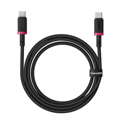 Кабель дата Baseus Dura Type-C to Type-C 100W 1м Чорно-червоний