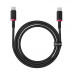 Кабель дата Baseus Dura Type-C to Type-C 100W 1м Чорно-червоний