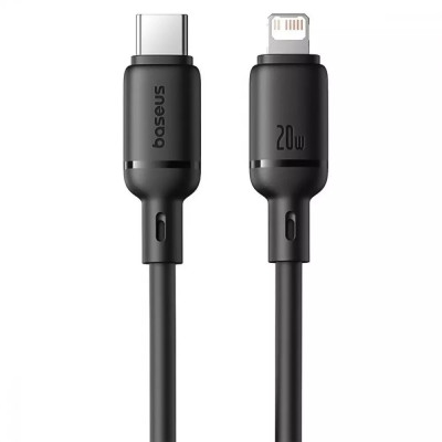 Кабель дата Baseus Silky Type-C to Lightning 1м 20W Чорний